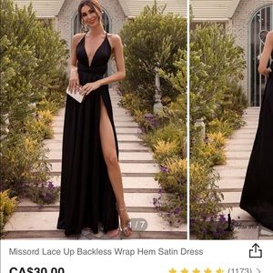 Black silk dress from shein- TAGS ON